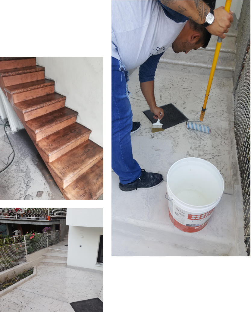 Štampane stepenice - Kreirajte elegantne i sigurne stepenice s našim štampanim betonom. Kombiniramo estetiku s funkcionalnosti, pružajući anti-slip površinu i dekorativne uzorke koji se savršeno uklapaju u arhitekturu vašeg doma.